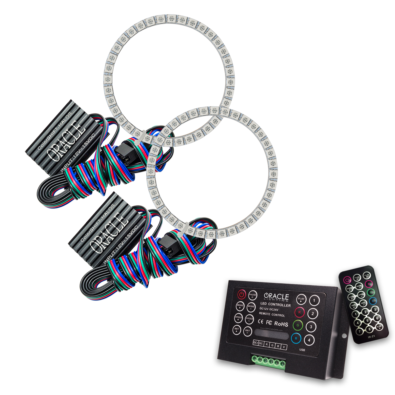 3979-333 - Mitsubishi Lancer/Evo 2008-2016 ORACLE ColorSHIFT Halo Kit - HID Proj.